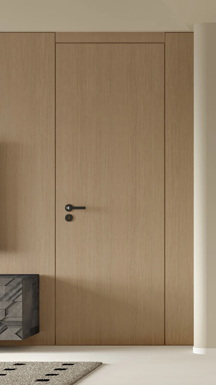 wood invisible door